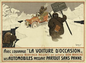 Avec l'ouvrage "La voiture d'occasion" du comte Mortimer Mégret, on achète bon marché des..., 1904. Creator: Meunier, Henri Georges (1873-1922).