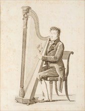 Portrait of the composer and harpist Nicolas-Charles Bochsa (1789-1856), c. 1830. Creator: Anonymous.