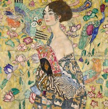 Dame mit Fächer (Lady with a Fan) , 1917-1918. Creator: Klimt, Gustav (1862-1918).