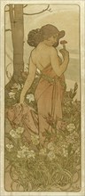 The carnation (From the Series Flowers), 1898. Creator: Mucha, Alfons Marie (1860-1939).