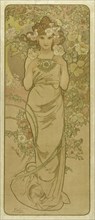 The Rose (From the Series Flowers), 1898. Creator: Mucha, Alfons Marie (1860-1939).