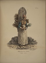 Broom seller. From the Series "Cris de Paris" (The Cries of Paris), 1815. Creator: Vernet, Carle (1758-1836).