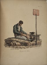 Dog groomer. From the Series "Cris de Paris" (The Cries of Paris), 1815. Creator: Vernet, Carle (1758-1836).
