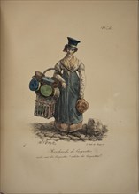 Cap seller. From the Series "Cris de Paris" (The Cries of Paris), 1815. Creator: Vernet, Carle (1758-1836).