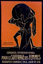 Congrès international pour le suffrage des femmes, Budapest (Hongrie), 1913. Creator: Soos Koranyi, Anna (1870-1947).