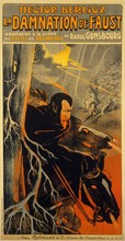 Poster for the Opera "La damnation de Faust" by Hector Berlioz, c. 1910. Creator: Dola (Edmond Vernier), Georges (1872-1950).
