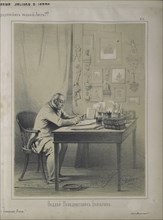 Portrait of the writer Faddei Bulgarin (1789-1859), 1853. Creator: Timm, Wassili (George Wilhelm) (1820-1895).