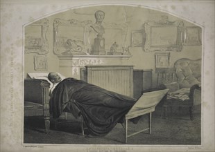Emperor Nicholas I on his deathbed, 1855. Creator: Timm, Wassili (George Wilhelm) (1820-1895).