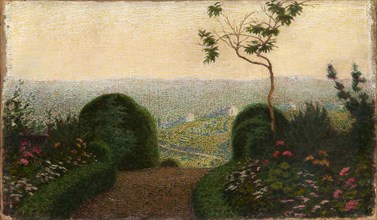 Angolo di giardino (garden corner), 1909. Creator: Morbelli, Angelo (1853-1919).