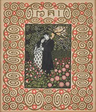 In the garden (lovers). Monthly newsletter: May. Creator: Krenek, Carl (1880-1949).