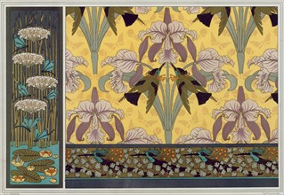 Dragonflies and water lilies. Hummingbirds and orchids, 1897. Creator: Verneuil, Maurice Pillard (1869-1942).