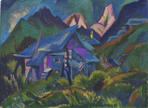 Alpine huts and Tinzenhorn, 1919-1920. Creator: Kirchner, Ernst Ludwig (1880-1938).