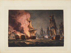 Second naval battle off Algeciras on July 12, 1801. Creator: Sutherland, Thomas (1785-1838).