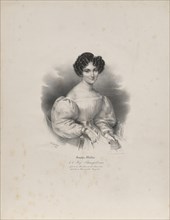 Portrait of actress Sophie Müller (1803-1830), 1830. Creator: Kriehuber, Josef (1800-1876).