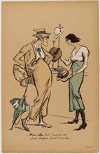 Mam'selle Coco, j'voudrais un beau chapeau pour le Dimanche (Mam'selle Coco, I would like..., 1919. Creator: Sem, (Georges Goursat) (1863-1934).