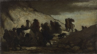 Les émigrants (The Emigrants), 1857. Creator: Daumier, Honoré (1808-1879).