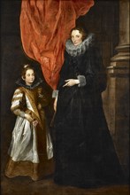 Portrait of Geronima Brìgnole Sale with her daughter Maria Aurelia, 1627. Creator: Dyck, Sir Anthonis van (1599-1641).