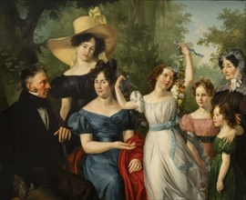La famiglia Paris con la nobildonna Isabella Fossati Mazzarolli, 1840. Creator: Grigoletti, Michelangelo (1801-1870).