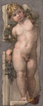 Putto with garland, c.1512. Creator: Raffael (Raffaello Sanzio da Urbino) (1483-1520).