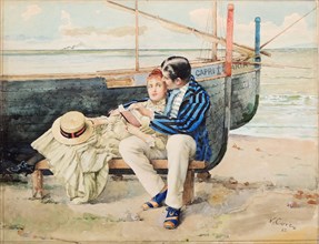 honeymoon, 1885. Creator: Corcos, Vittorio Matteo (1859-1933).
