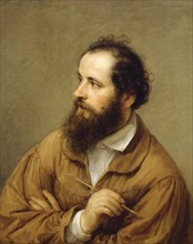 Portrait of painter Giacomo Trécourt (1812-1882), c.1848. Creator: Carnovali, Giovanni (1804-1873).