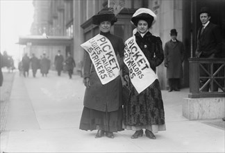 Women strike pickets, New York, 1910. Creator: Bain News Service.