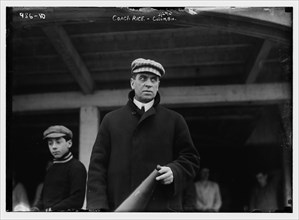 Coach Rice of Columbia with megaphone, 1910. Creator: Bain News Service.