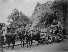 Float representing Fort Shafter, Floral Parade, Honolulu, 1910. Creator: Bain News Service.