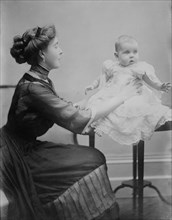 Crown Princess of Sweden holding her child, 1910. Creator: Bain News Service.