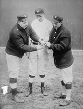 Washburn with Rube Marquard & Mike Donlin, New York, NL (baseball), 1911. Creator: Bain News Service.