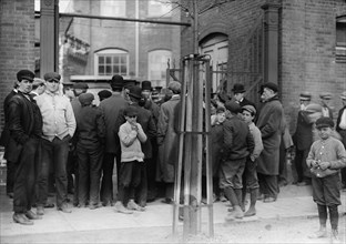 Strike committee at Gate of Mills - Passaic, between c1910 and c1915. Creator: Bain News Service.
