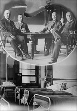Jurors playing cards - their bedroom McNamara case, between c1910 and c1915. Creator: Bain News Service.