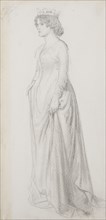 Study For Chaucer's Dream Of Fair Women, c1865. Creator: Sir Edward Coley Burne-Jones.