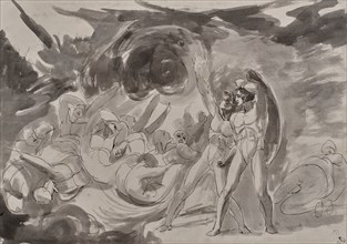 Satan Surveying the Fallen Angels, 1833. Creator: George Romney.