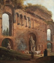 Roman Ruins With Laundresses, c1777. Creator: Hubert Robert.