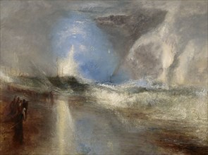 Rockets And Blue Lights (Close At Hand) To Warn Steamboats Of Shoal Water, 1840. Creator: JMW Turner.
