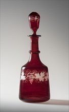 Decanter And Stopper, c1850-75. Creator: Unknown.