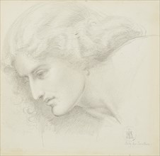 Portrait Study Of A Woman, 1860. Creator: Sir William Blake Richmond.