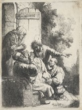 Joseph's coat brought to Jacob, c.1633. Creator: Rembrandt Harmensz van Rijn.