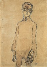Self-Portrait, 1910. Creator: Egon Schiele.