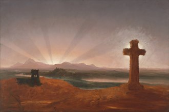 Cross at Sunset, 1848. Creator: Thomas Cole.
