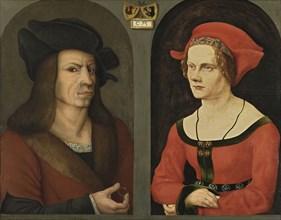 Nuptial Portrait of Coloman Helmschmid and his Wife Agnes Breu, 1500. Creator: Jorg Breu the Elder.