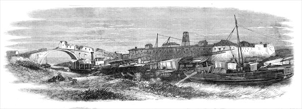 The Taeping Rebellion in China: fortified bridge, Soo-Chow, 1864. Creator: Unknown.