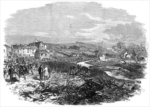 The village of Bradfield, near Sheffield, scene of the late floods...by our special artist, 1864. Creator: Unknown.