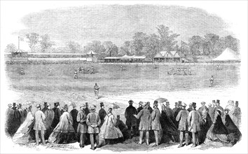 Cricket-match at Melbourne between the All-England Eleven and Twenty-Two of Victoria, 1864. Creator: Unknown.