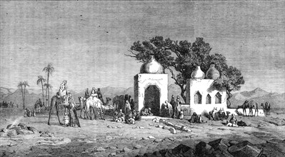 Caravan Arriving At A Well Near Thebes, Egypt, Mrs Roberton Blane, Female Artists Exhibition, 1864 Creator: Unknown.
