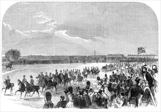 The Volunteer Review in Hyde Park: general view, 1864. Creator: Unknown.