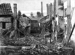 The fatal explosion at a percussion-cap manufactory in Graham-Street, Birmingham:...the ruins, 1862. Creator: Unknown.