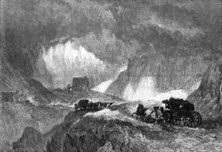 A Snowstorm on Mont Cenis...Farnley Hall Collection of drawings by J.M.W. Turner, R.A., 1865. Creator: W. J. Linton.