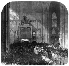 The Funeral of Lord Palmerston: the clergy receiving the body at...Westminster Abbey, 1865. Creator: Unknown.